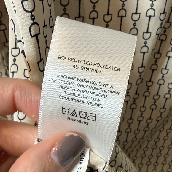 Express Cream Patterned Blouse - Picture 4 of 4